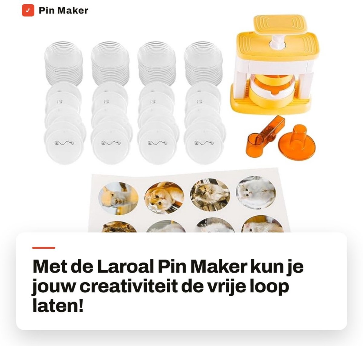 Dailygoods- Badge Maker - Creatieve Badge Maker - Button Machine - Buttons Maken - Buttononderdelen - Inclusief 48 Stuks.