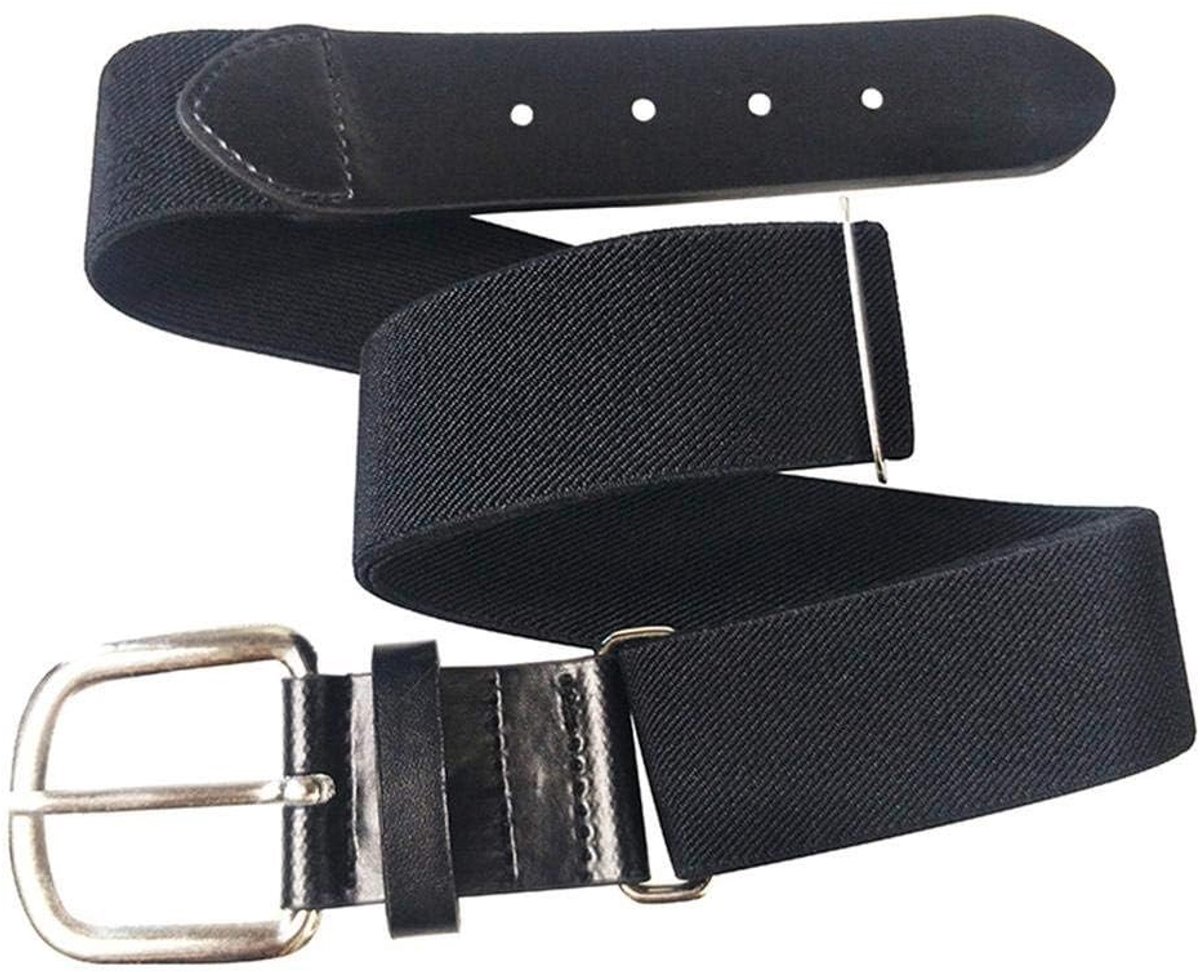 Dailygoods- Honkbal Riem Verstelbaar - Polyester/Leer - Flexibel - 70cm/130cm - Voor Honkbal/Golf/Hardlopen - Echte Leren Lipje - Sportriem