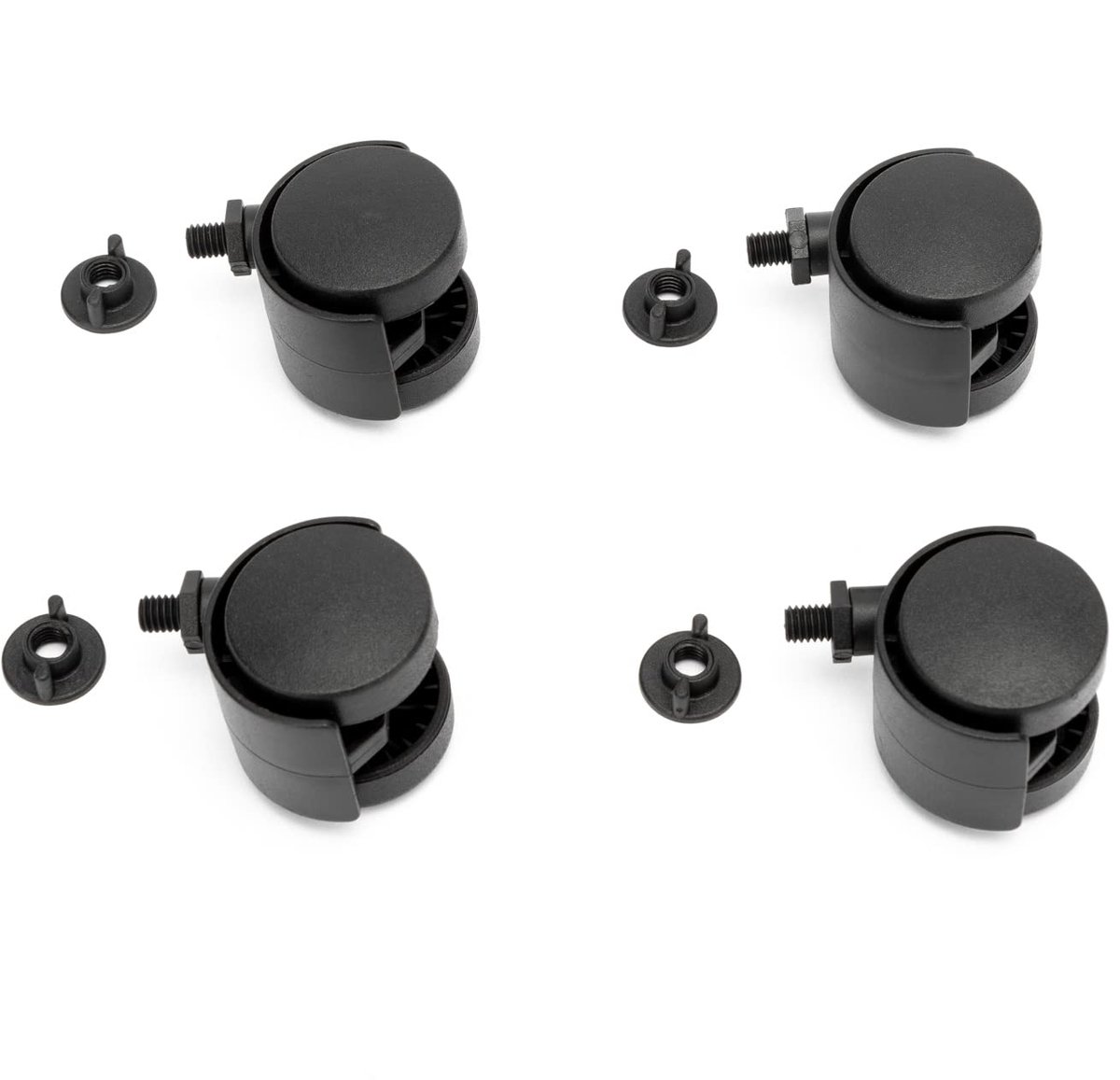 kantoormeubelwielen (4 stuks) zwenkwielen meubelwielen metrische schroefdraad M-6