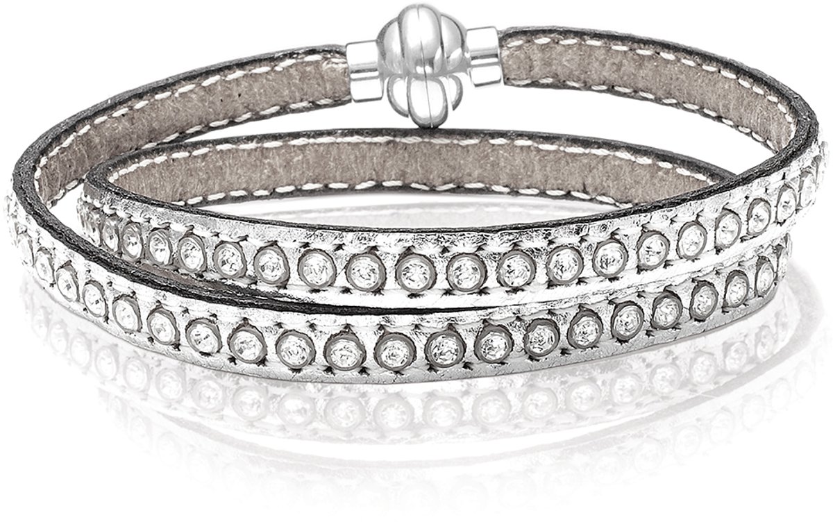 SIF JAKOBS JEWELLERY AREZZO SILVER BRACELET W/ZIRKONIA 38CM SJ-BR2359-AL/CZ/38.