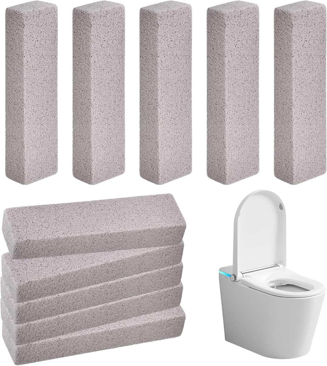 Set van 10 Pumice Steen Schoonmaakborstels voor Grill, Keuken, Douche en Wastafel - Effectieve Reiniger voor Hardnekkig Vuil en Kalkvorming