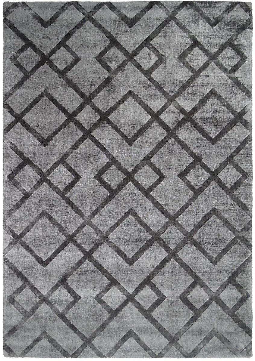 Dutch XXL Retro Vloerkleed | Tapijt | Luxury | Geometrisch | Grijs/Antraciet | 80x150 cm Grijs / Antraciet