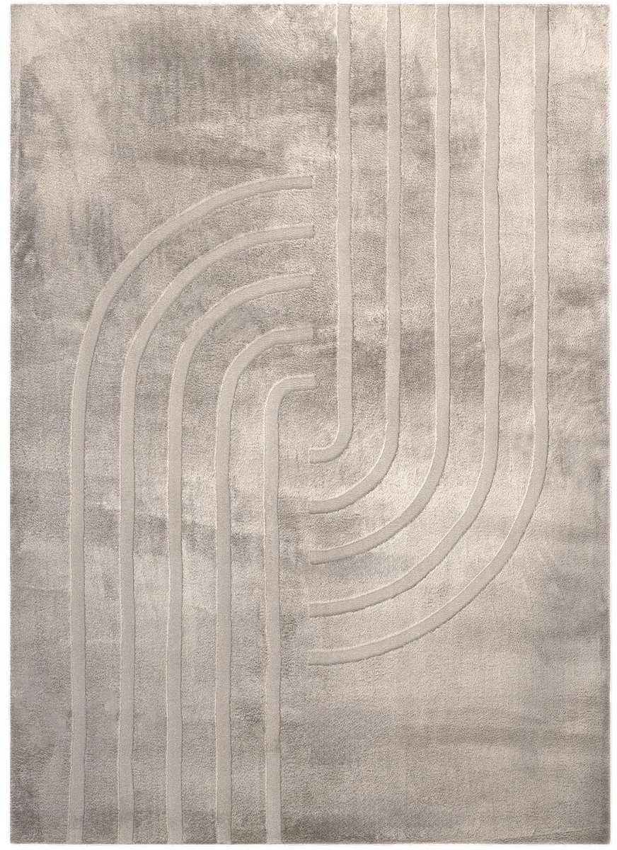 Japandi Vloerkleed | Tapijt | Peace | Bogen | Taupe | 160x230 cm