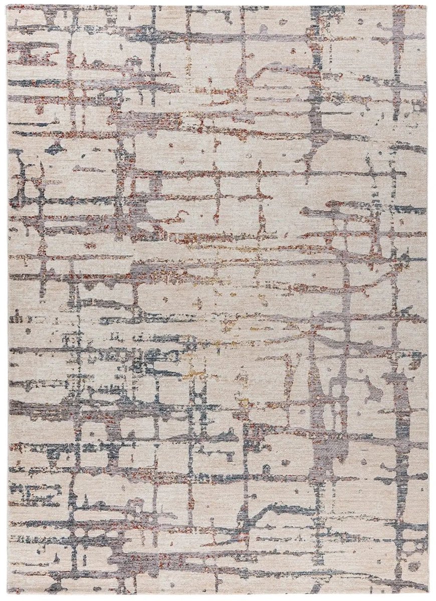 Dutch XXL Laagpolig Vloerkleed | Tapijt | Jaka | Abstract | Crème/Multi | 120x170 cm Crème / Multi