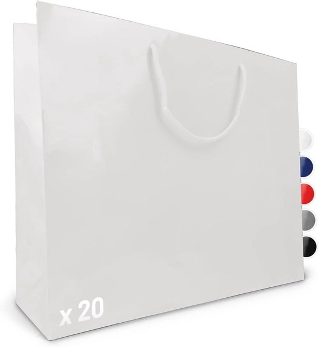 Geschenkzakjes met handvat - Papieren draagtasjes Cadeautasjes - Cadeaus verpakken - Robuust kraftpapier - 48 x 15 x 40 cm