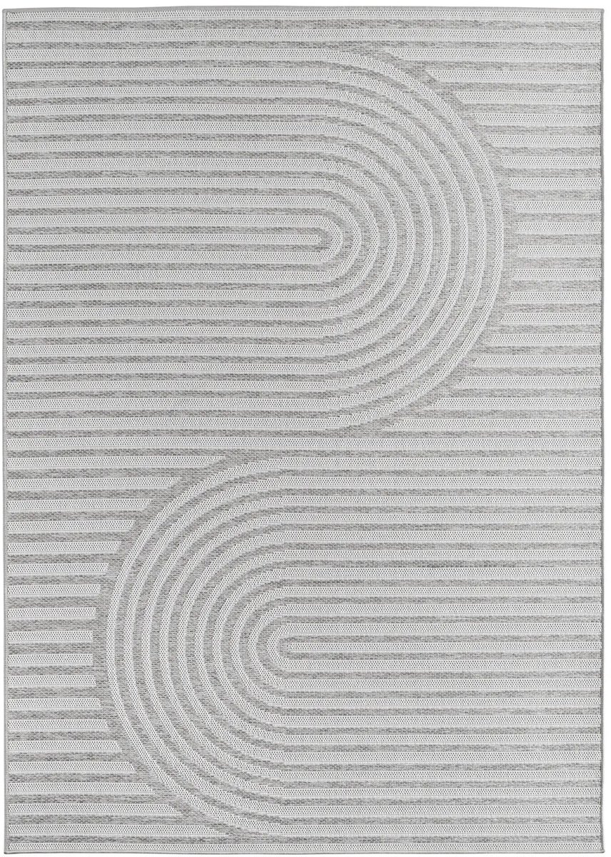 Dutch XXL Buitenkleed | Desert | Bogen | Grijs | 280x370 cm | Buitentapijt | Tuintapijt