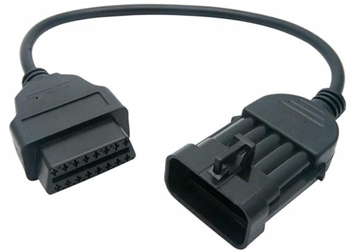 OBD2 Diagnosetool Adapter - 10-Pin naar 16-Pin - Zwart