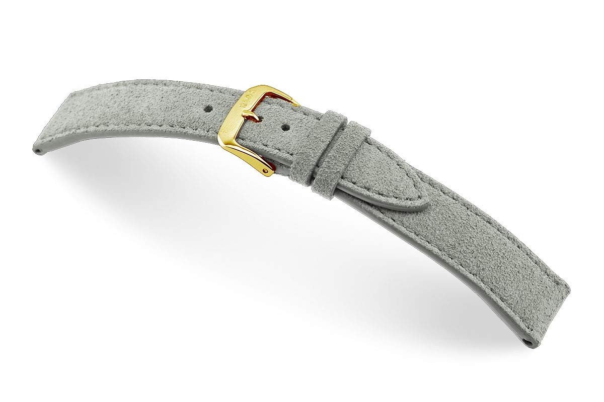 Vintage Suede Horlogeband - Handgemaakt in Duitsland - Stone Grey - 20mm