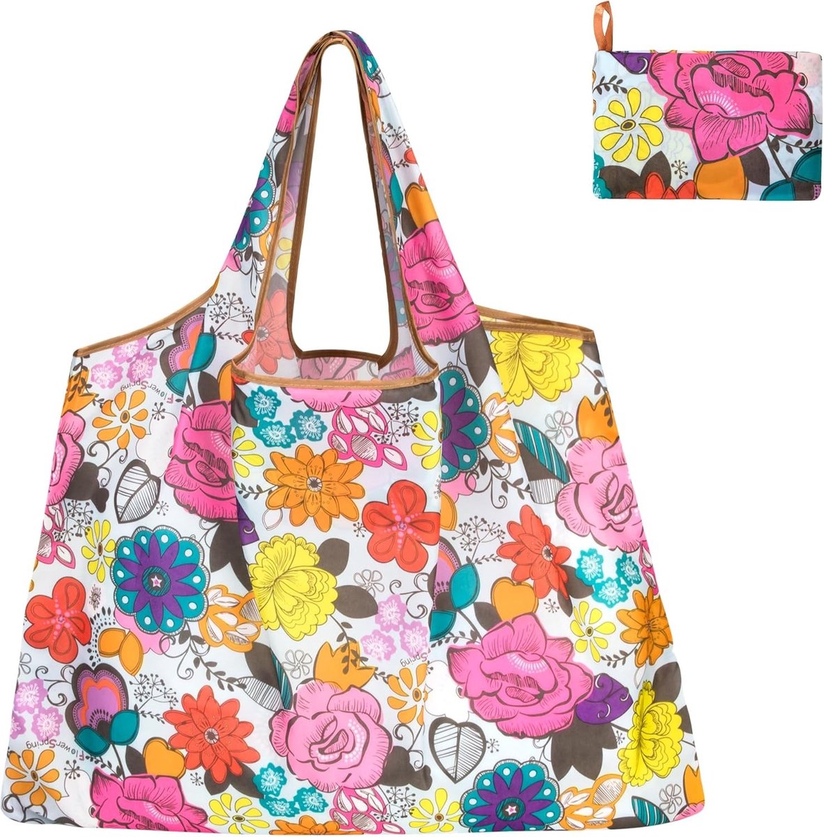 Vouwbare boodschappentas, herbruikbare tas van 50 x 66 cm, milieuvriendelijk en duurzaam voor dagelijkse boodschappen