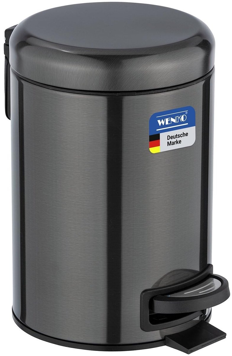 Pedal Bin - 3 liter, metallic zwart