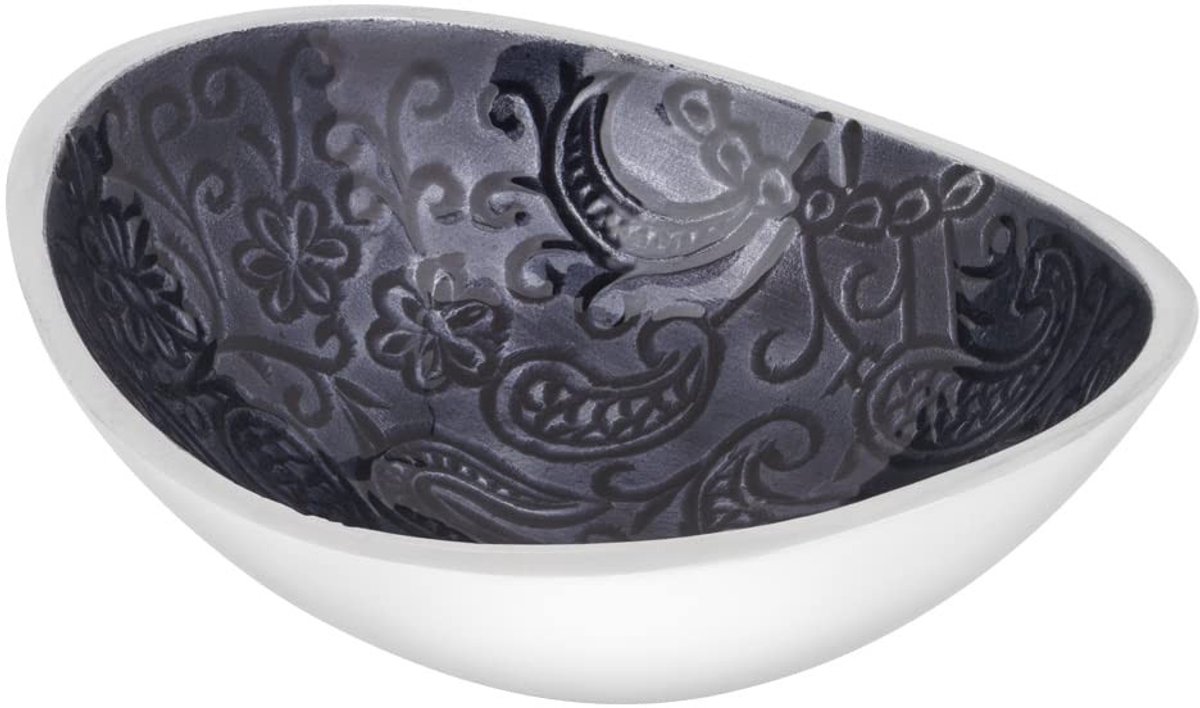 Smoking Bowl - Aluminium met grijs paisley patroon