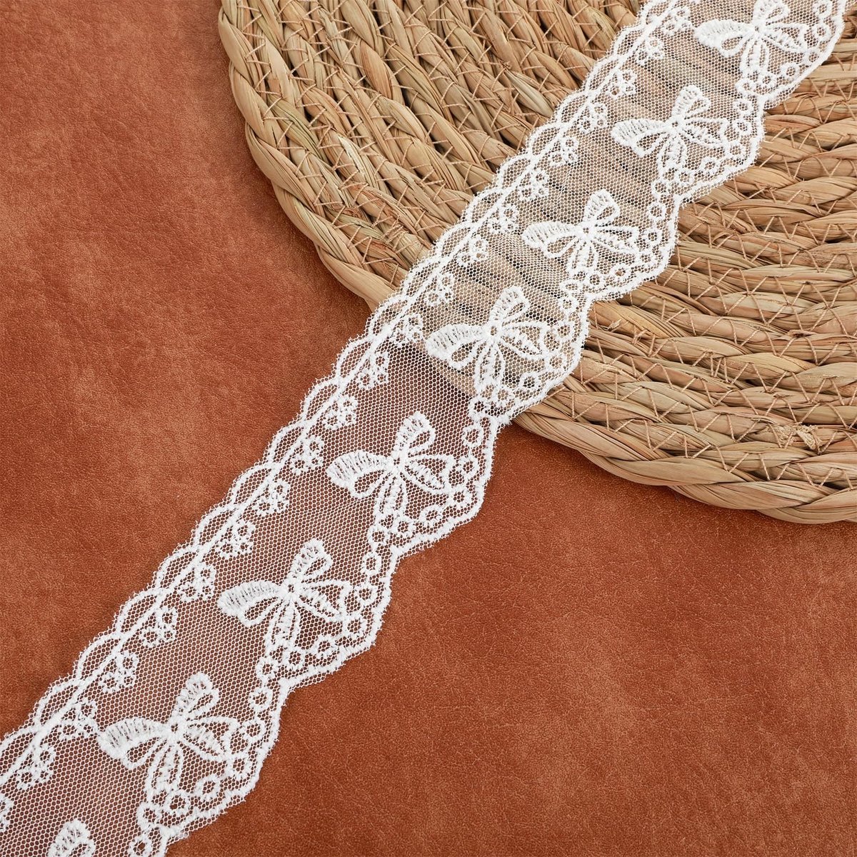Witte Kanten Rand - 5 meter voor creatieve projecten
