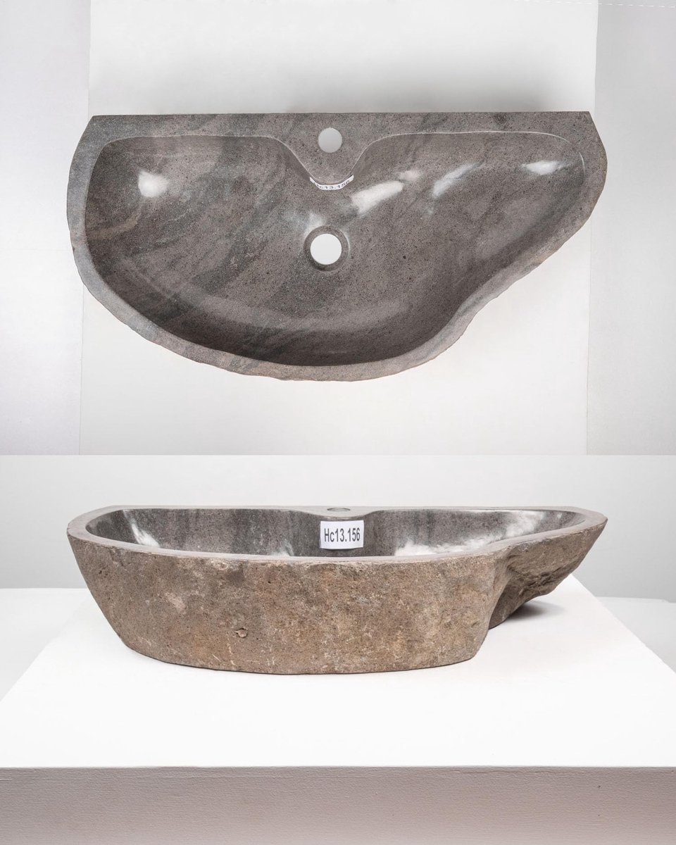 Natuurstenen wastafel - 70x45x15 cm