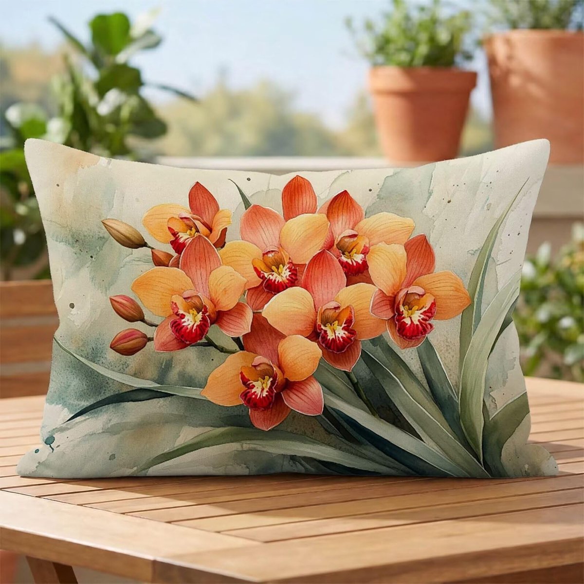 Fluwelen kussensloop - Ademend - 50 x 70 cm - Bloem
