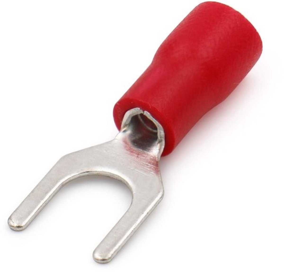 Allecto - Fork Terminal Connector - Elektrische Koppeling - Rood - 100 Pack - Voor 0.5-1.5mm² - Voor Crimpverbindingen