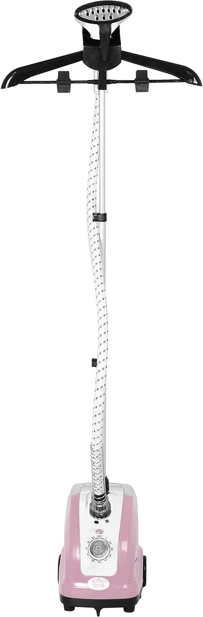 Verticale stoomdroger Kledingstomer 1,4 l 1950 W Stoomdebiet 32 g/min Telescopische stang Roze Zwart
