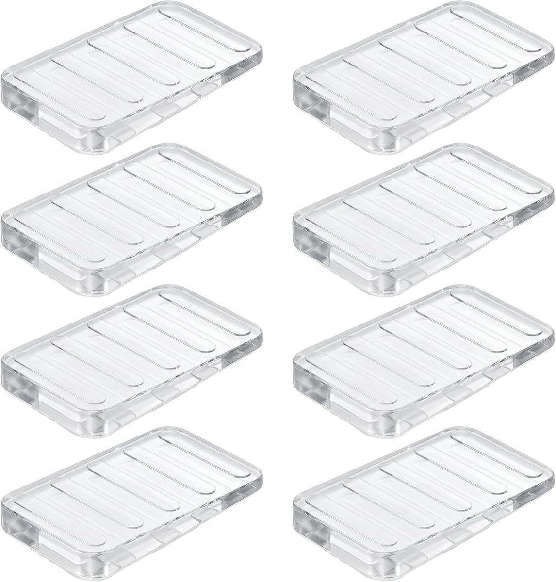 Transparante rubberen meubelwiggen - 8 stuks kleine wiggen voor stabiliteit en bescherming