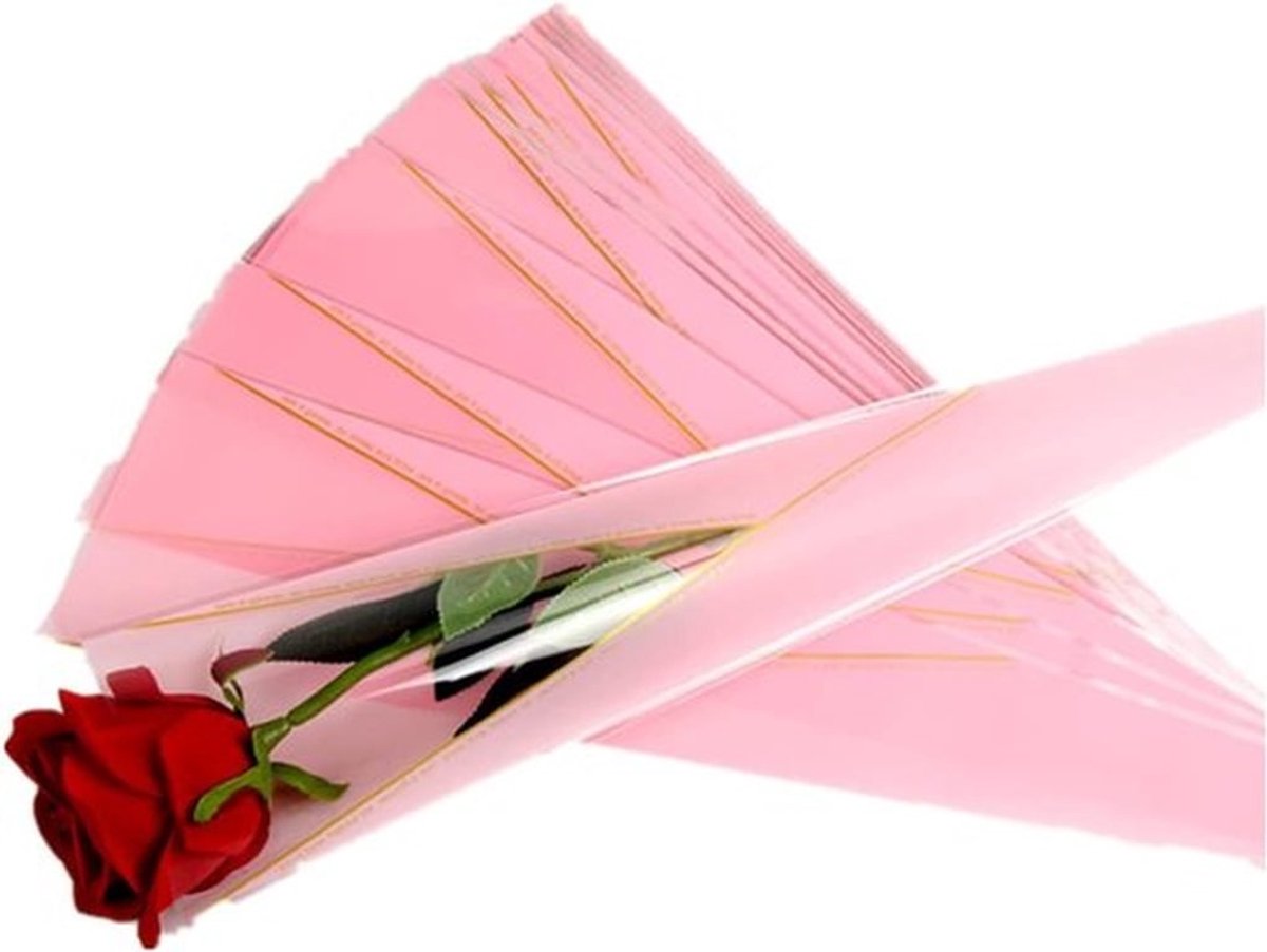 100 Stuks Enkele Bloem Verpakkingszakken, Boeket Sleuven en Bloem Wikkelpapier voor Moederdag, Valentijnsdag en Bruiloften