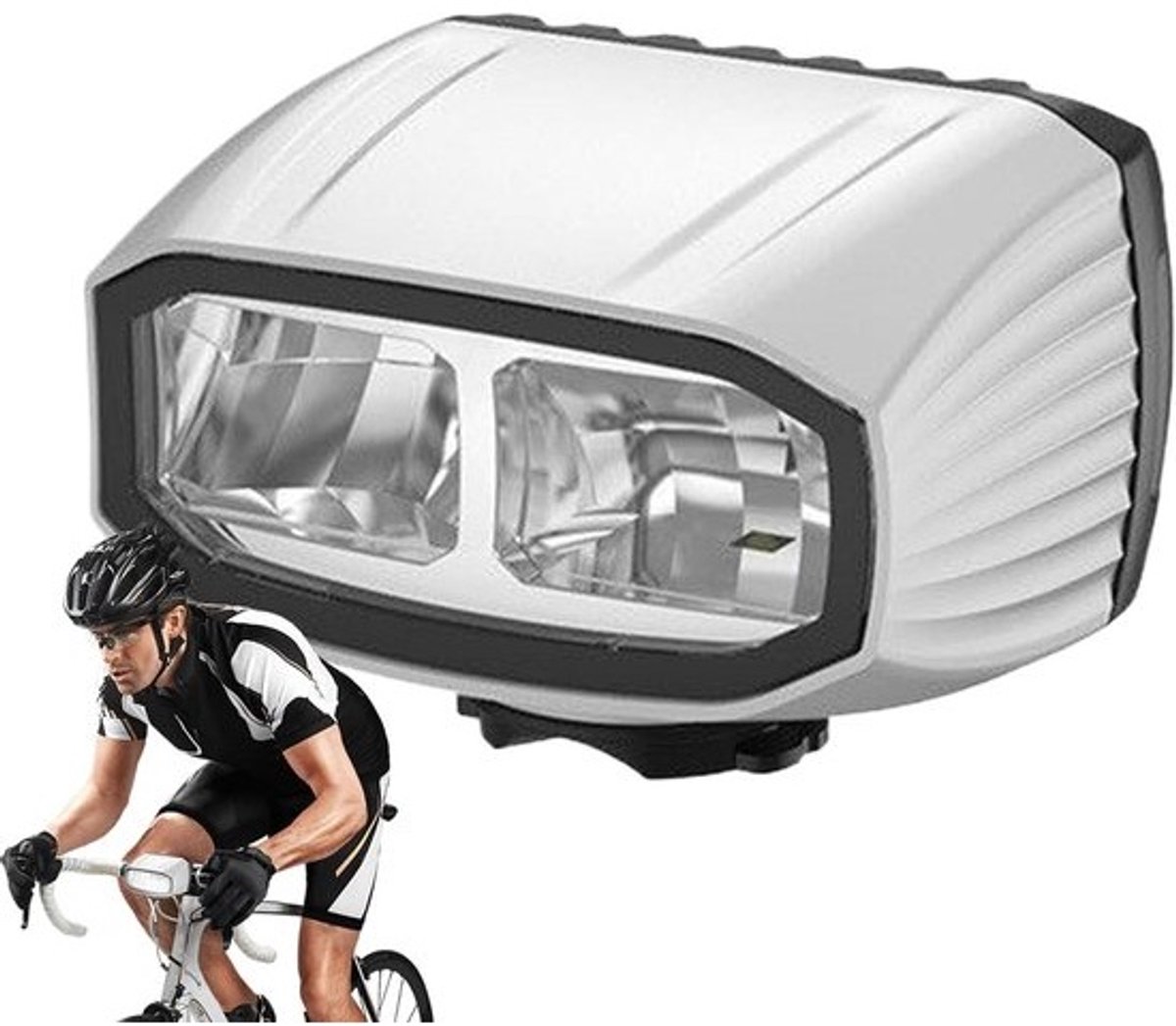 Fiets Voorlicht - Fietslamp Oplaadbaar - Veilig Fietsen - Real-time Stroomdisplay - 3200mAh Batterij - Wit