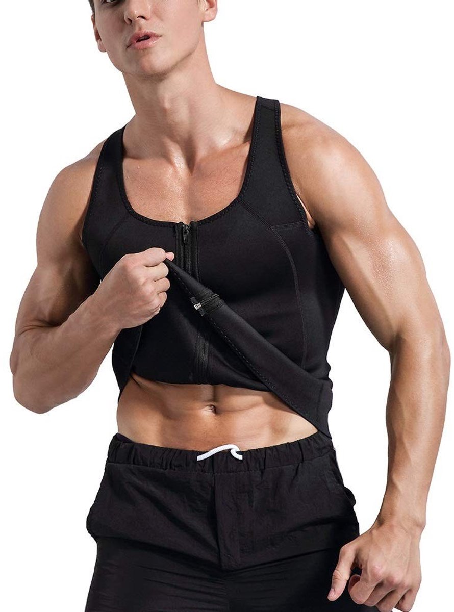 Neopreen Zweet Tanktop - Zwart - S-4XL