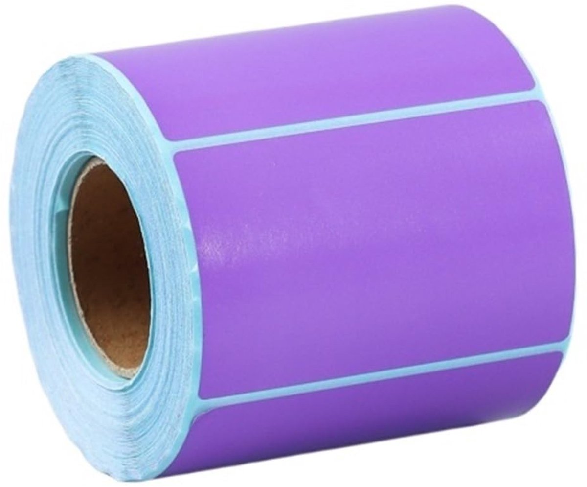 4000 Stuks Thermische Stickeretiketten - 3x2 cm Paars