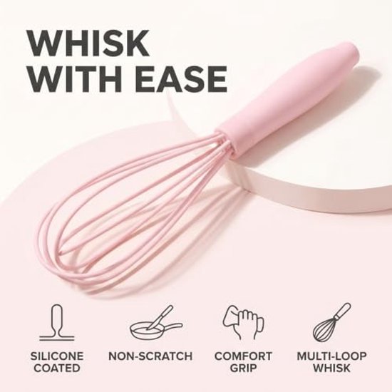 Multifunctionele Eiwitklopper - Roze Handmixer — afbeelding 4