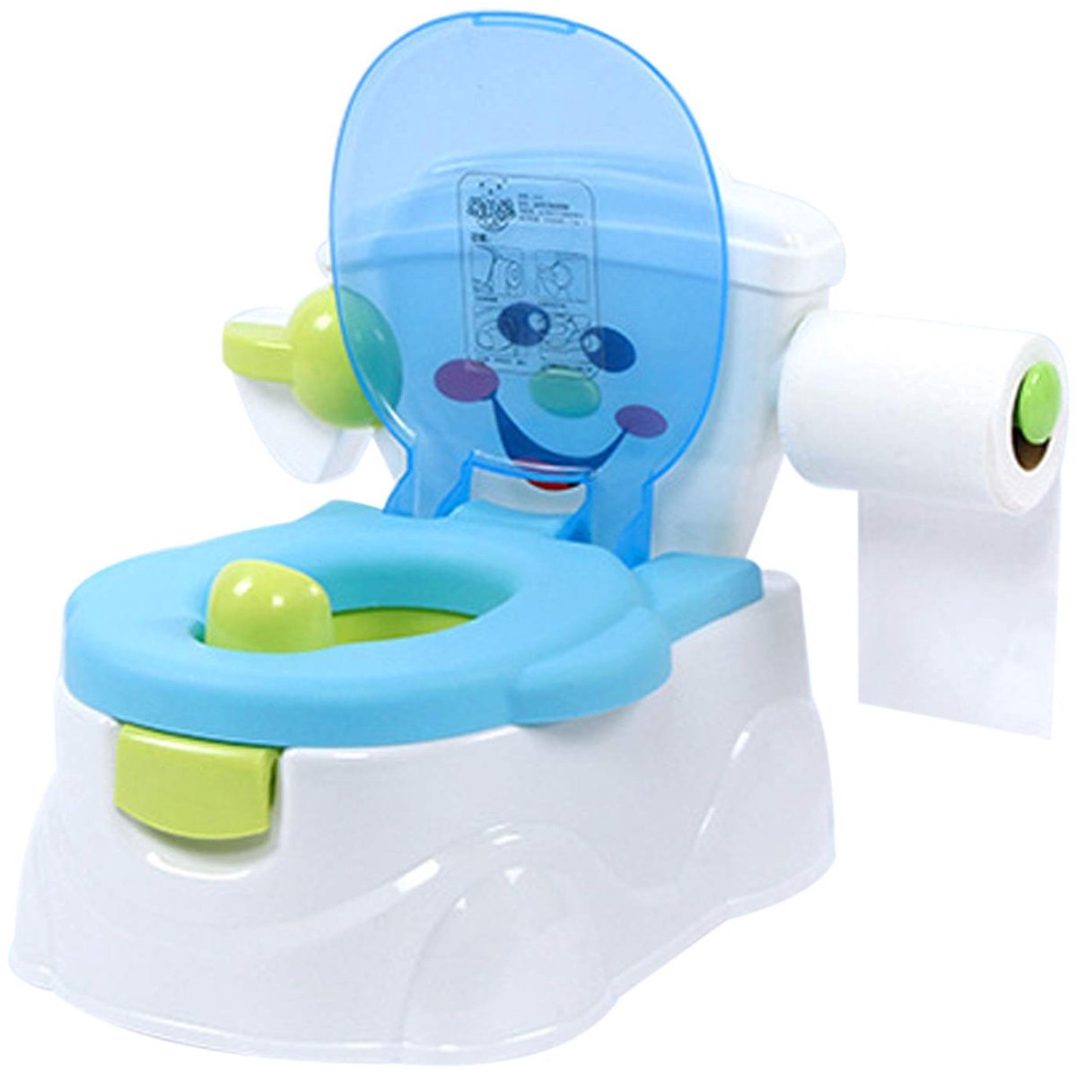 Toilettrainer voor kinderen - Blauw/Pink met deksel