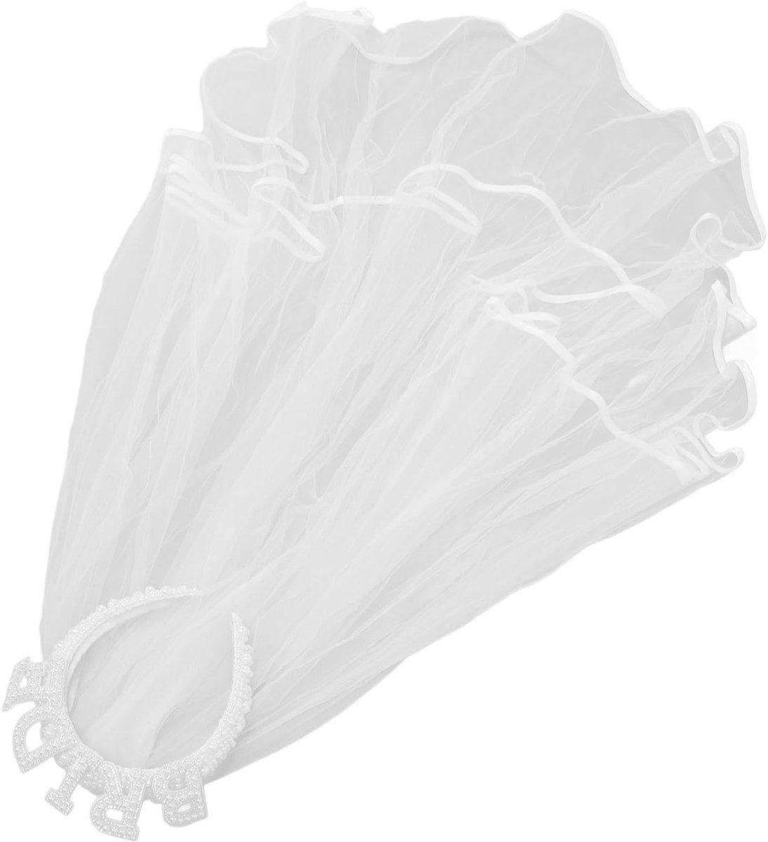 Luxueuze Bruids Haarband met Dubbele Laag Velo, Perfect voor Huwelijksfeesten en Fotoshoots, Elegante Accessoire voor Bruidsmeisjes