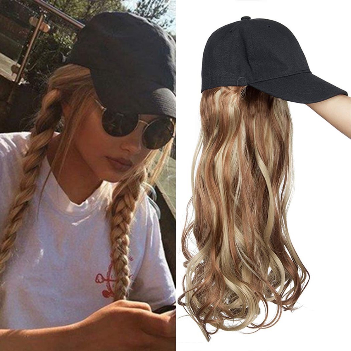 Ombre Haarextensions - Lange Golven - 16 inch - Lichtbruin/Middenblond