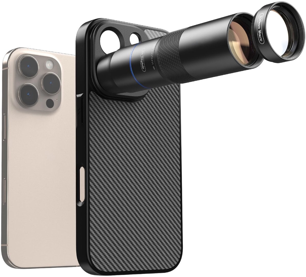 Telephoto en Macro Lens voor Mobiele Telefoons - 10X Vergroting