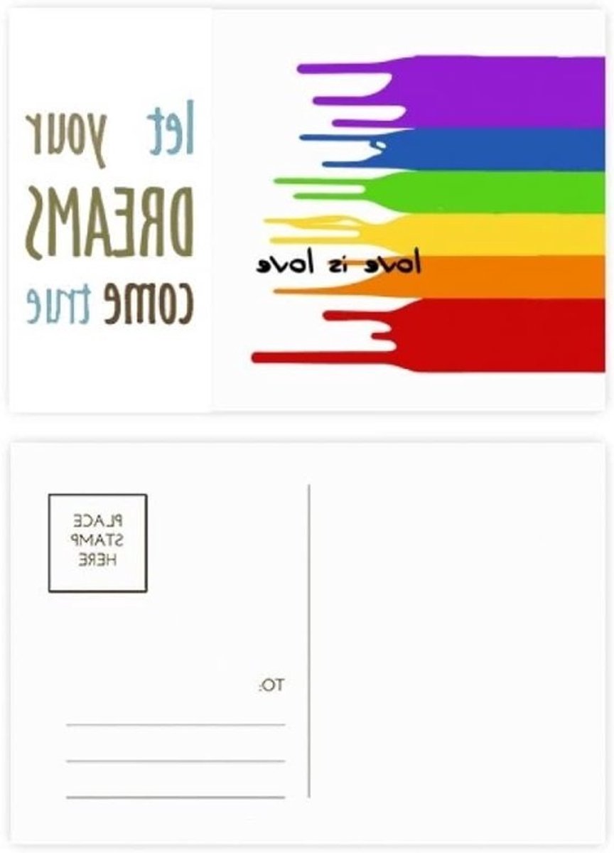 Ansichtkaarten Set - Bedankkaarten Regenboogkaarten - Berichten Versturen - Dubbelzijdig Bedrukt - 146 x 98 cm - Meerkleurig