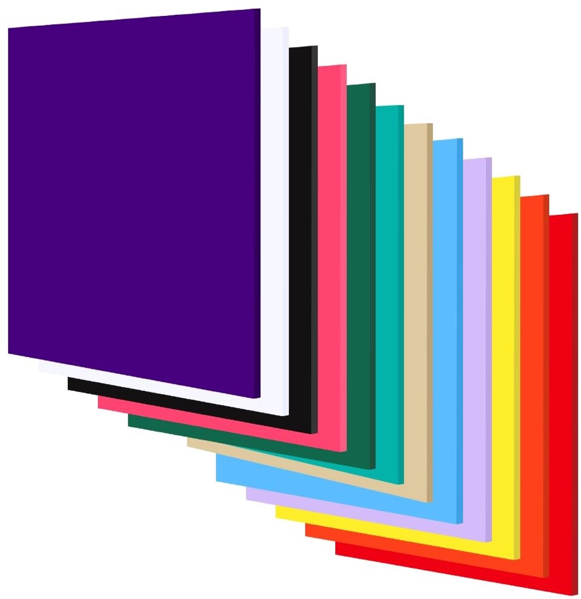 Set van 12 Kleurrijke Acrylplaten 20 x 20 cm, 3 mm Dikte voor Lasergraveren en DIY Projecten, Ideaal voor Creatieve Borden en Geprinte Borden