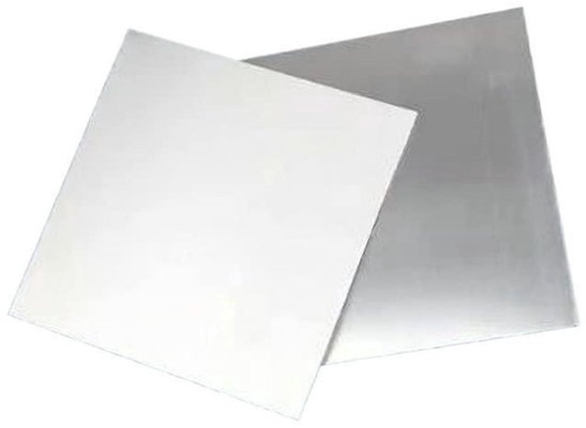 Zuiver Blik Plaat - Tin Folie Metaalplaat - Wetenschappelijk Onderzoek - Hoge Zuiverheid Sn≥99.99% - 100x100 MM - Zilver