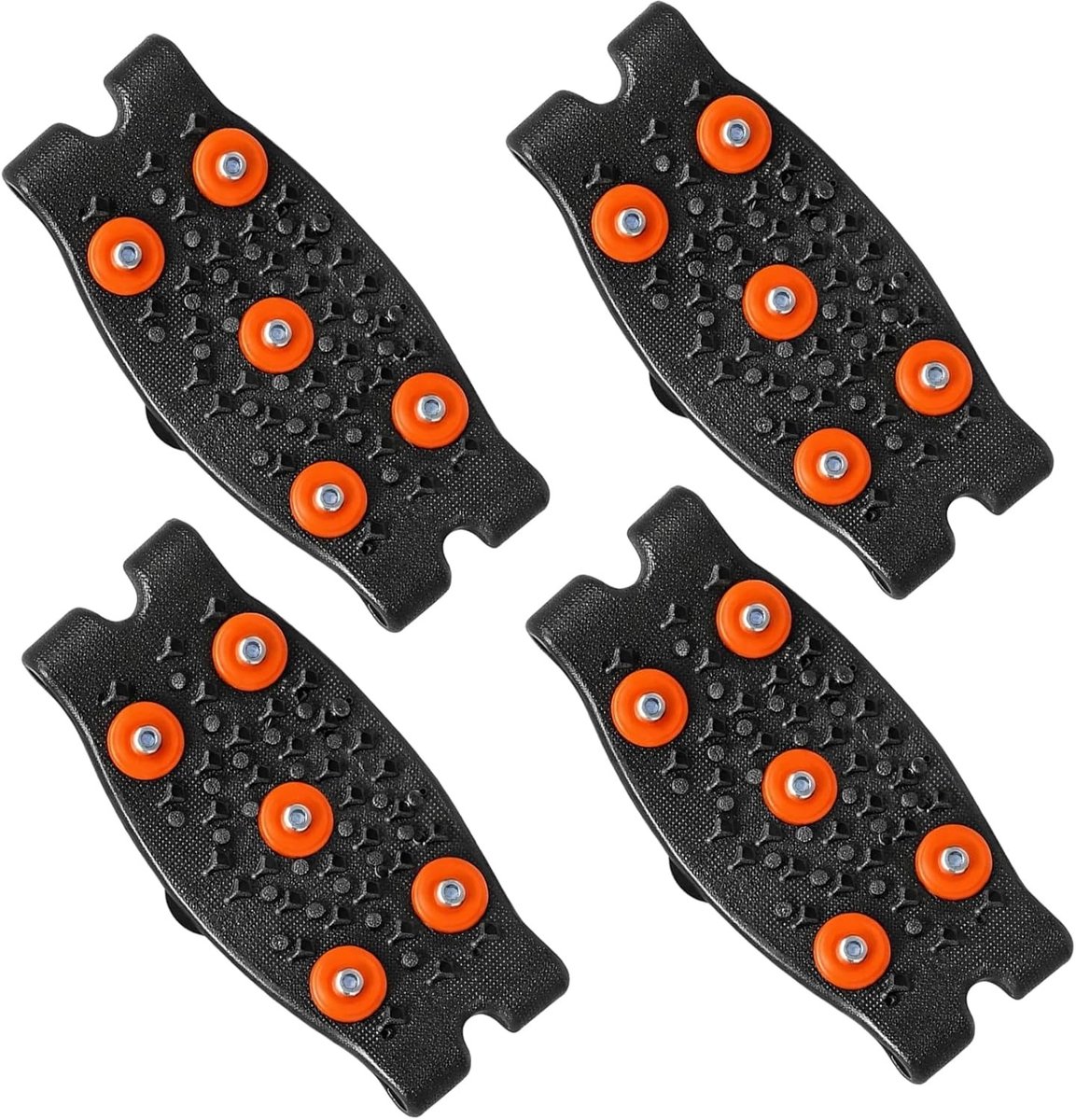 Antislip schoenspikes voor sneeuw en ijs, 2 paar met 5 tanden, ideaal voor wandelen en bergschoenen