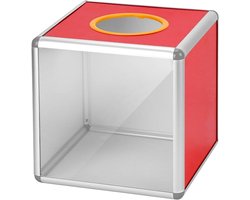 Transparante Acrylaat Printbox 25 x 25 cm, Afneembare Loterijbox voor Stemmen, Verlotingen en Donaties, Ideaal voor Feestjes en Evenementen