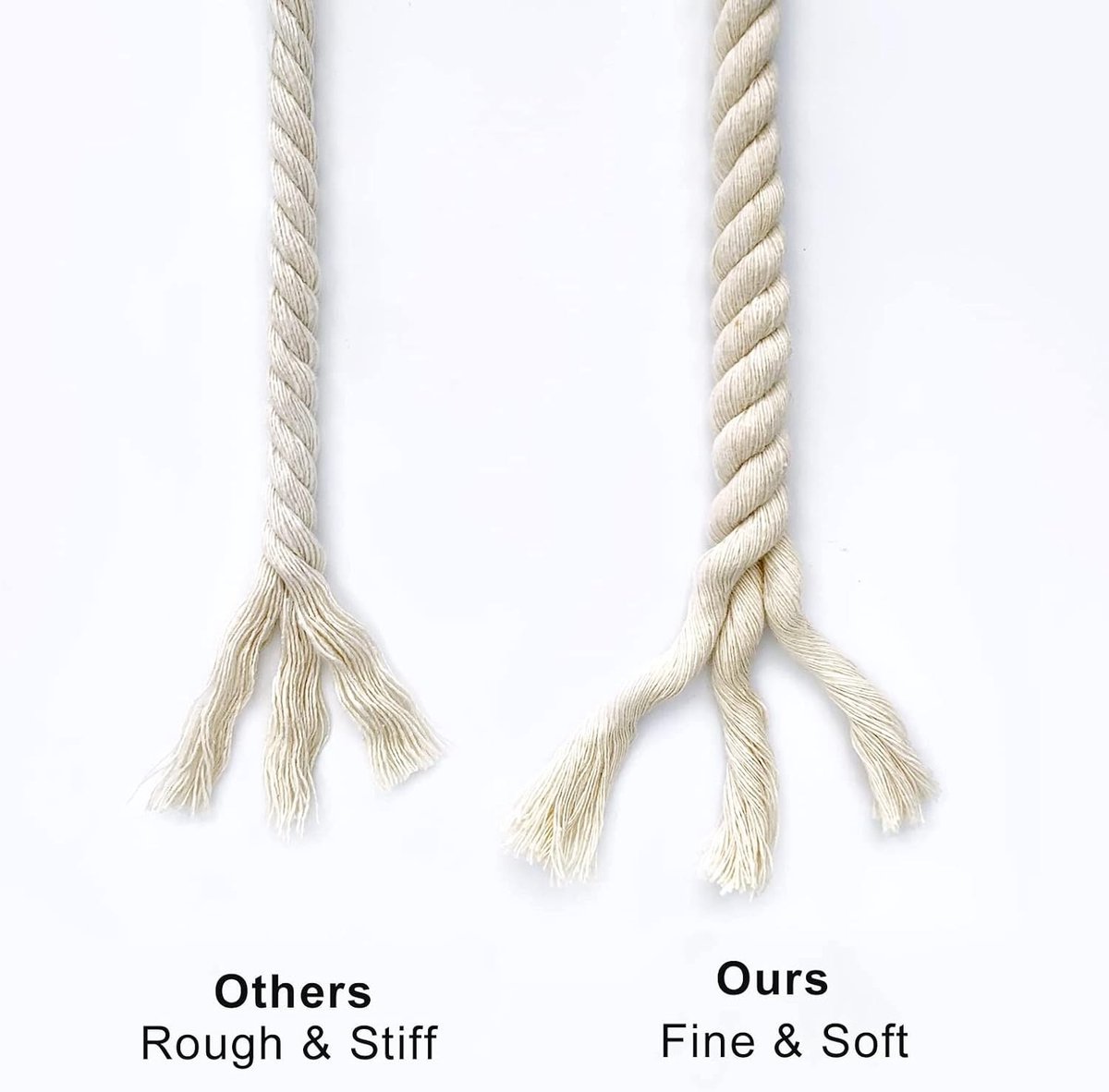 Dikke Witte Katoenen Touw van 25M - Zacht Natuurlijke Katoen Koord voor Macramé, Tuinprojecten en Creatieve DIY Decoratie