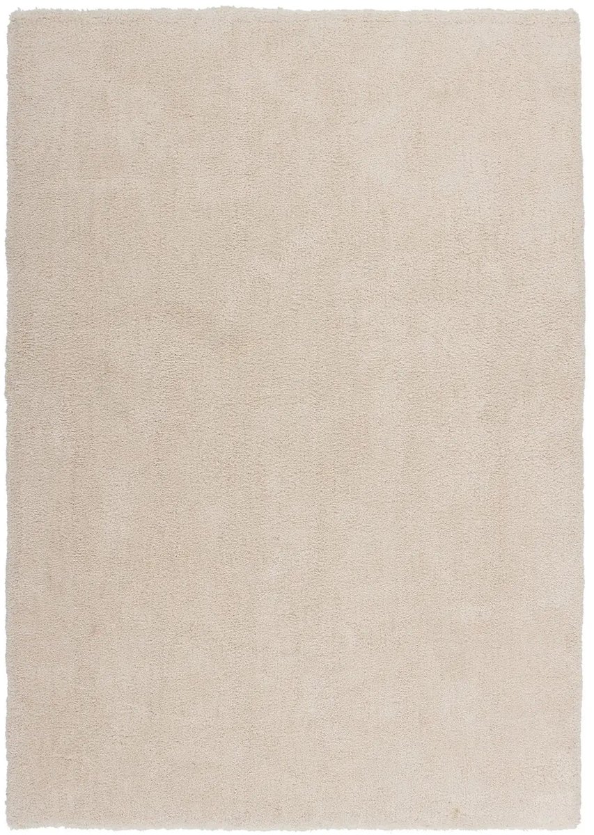 Dutch XXL Effen Vloerkleed | Tapijt | Velvet | Uni | Crème | 80x150 cm