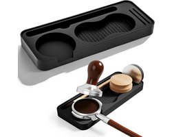 Espresso Tamping Mat voor Barista, Antislip Tamper Mat, Professionele Koffie Accessoires voor Keuken en Café, Zwart
