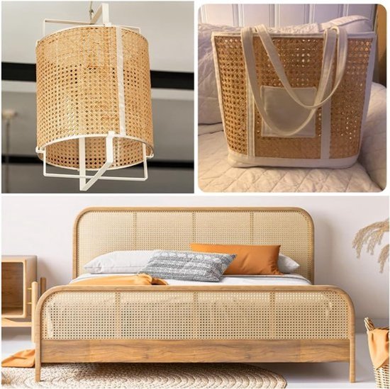 Rattan Webbing Roll - Natuurlijk Rotan - Meubels Repareren - Hoge Taaiheid - 45 x 250 cm - Naturel — afbeelding 3