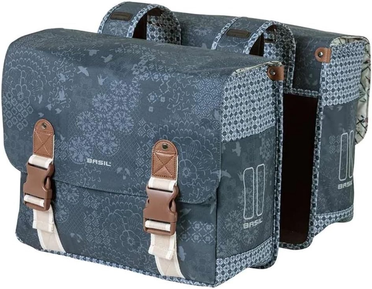 Fietstassen dubbel - Carbon - 35L - Kunstleer en Waterafstotend Polyester - Unisex Fietstas
