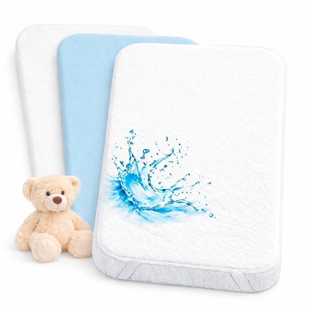 Fitted Sheet Set met Waterdichte Matrasbeschermer - 80x160cm