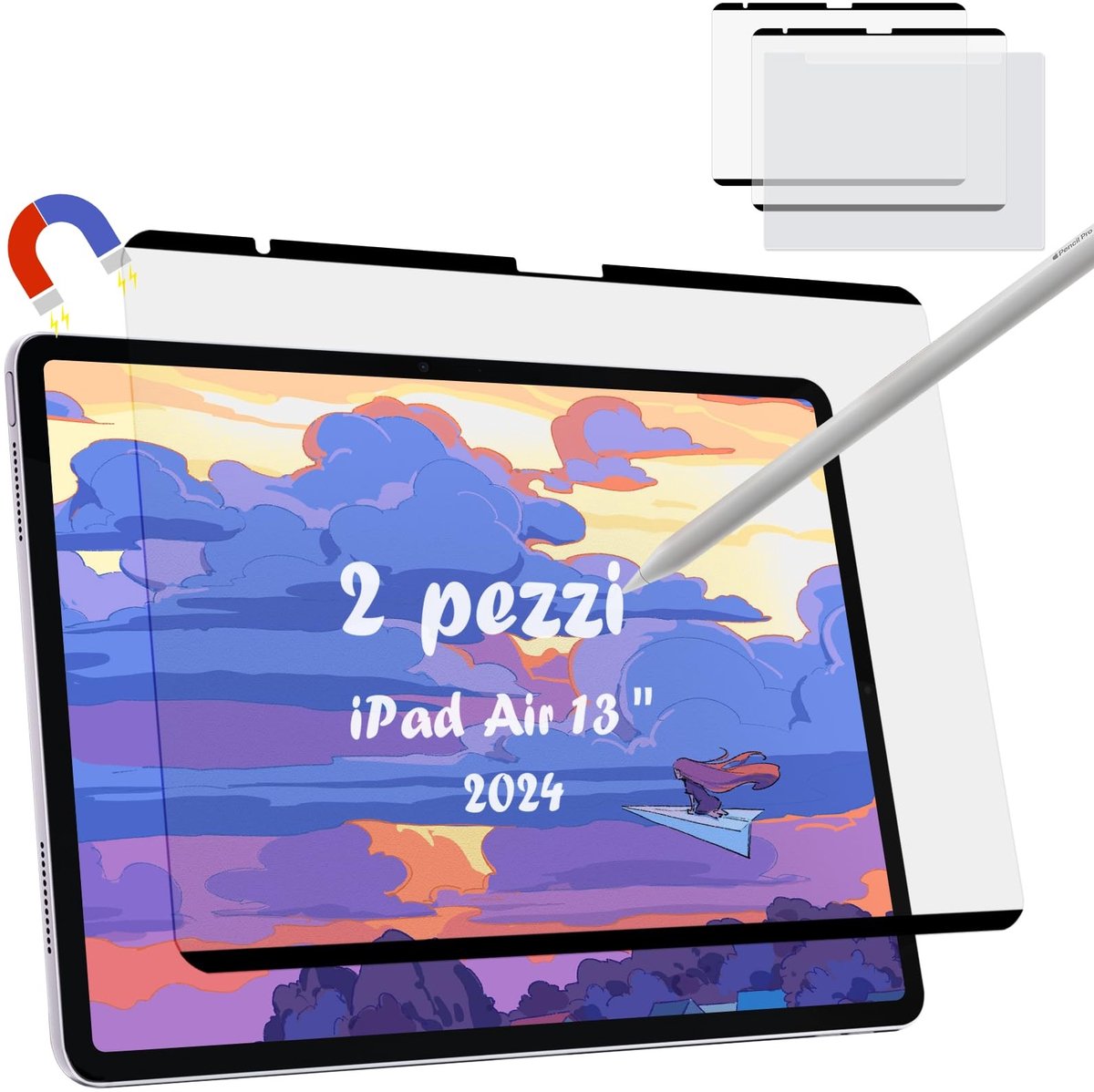 Magnetische Beschermfolie voor iPad Air 13 - 2 Stuks
