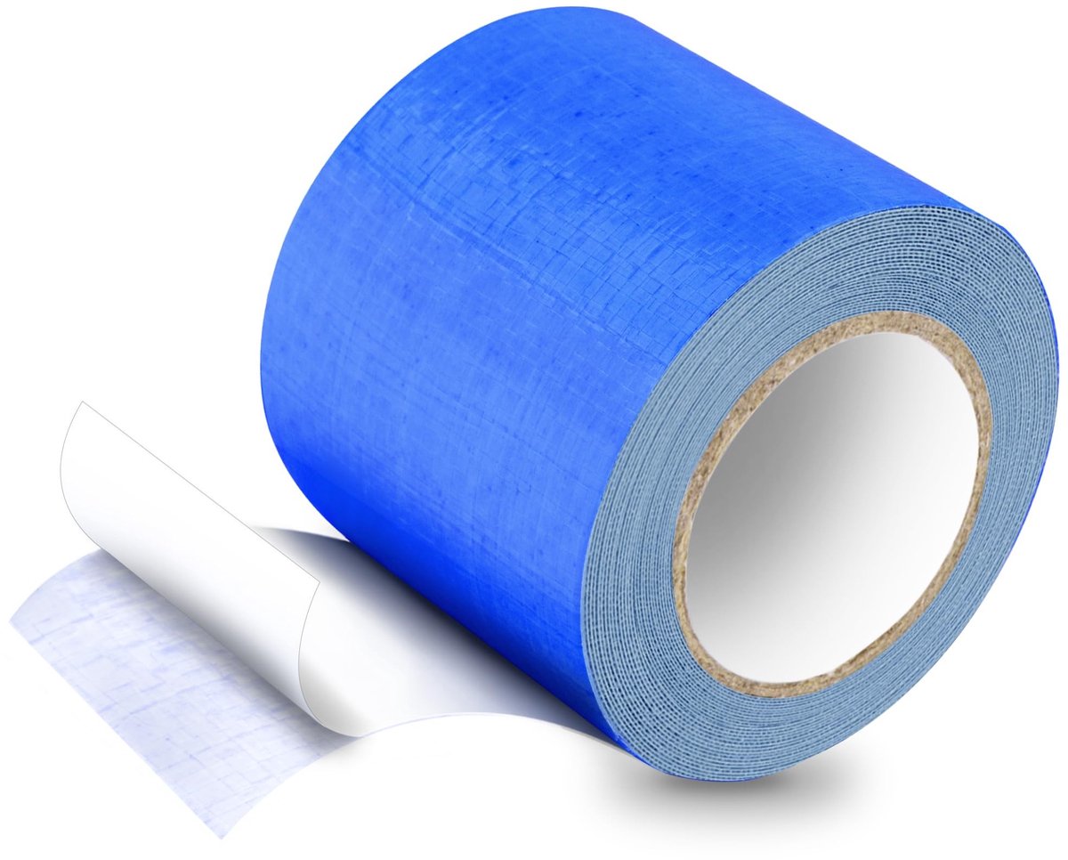 Reparatietape voor Zeil en Tent - 5M x 8CM Blauw, Waterdicht