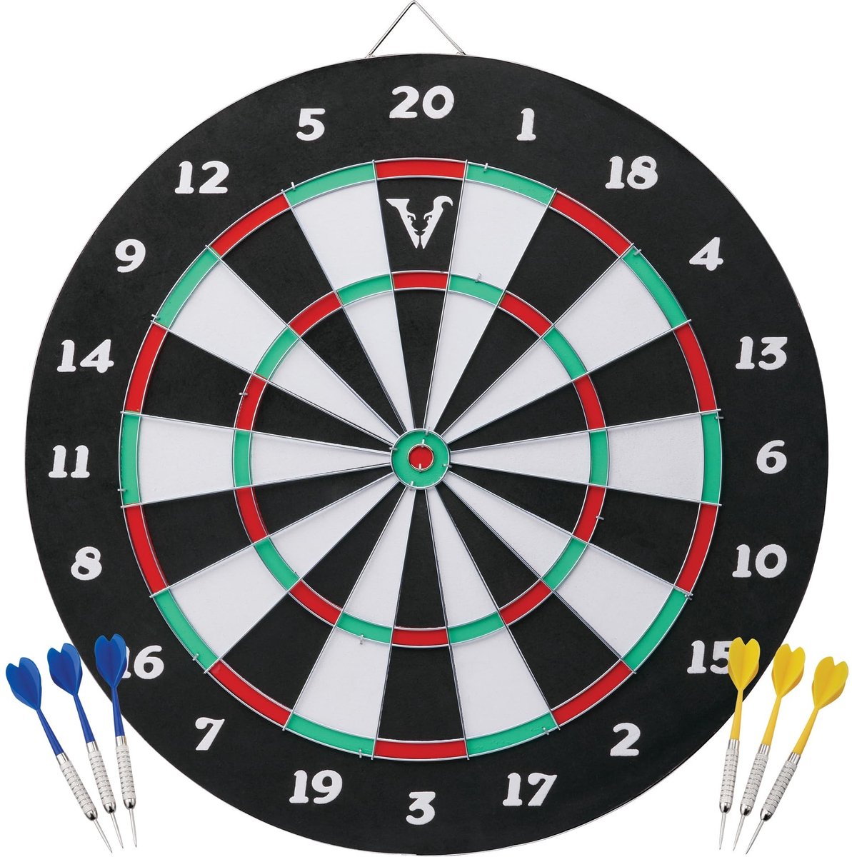 Dartbord met Darts - Coiled Paper Fiber - Zwart