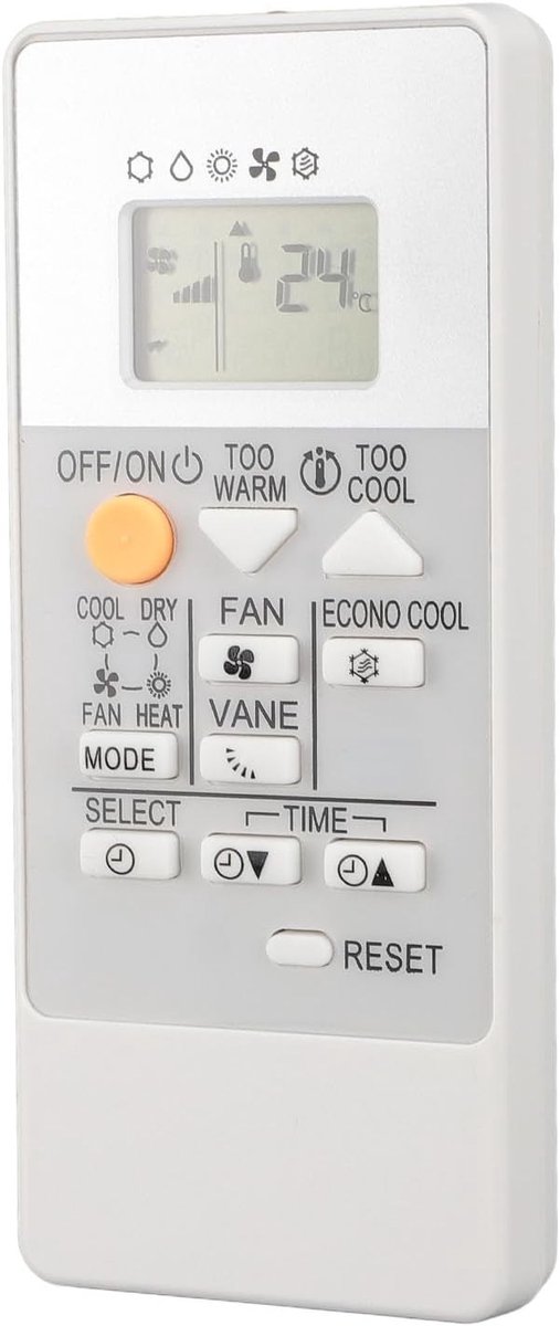 Vervangende Afstandsbediening voor MSZ HR25VF, HR35VF, HR42VF en HR50VF - Ideale AC-afstandsbediening voor Elektrische Airconditioner en Ziekenhuisinstellingen, Gebruiksvriendelijk en Betrouwbaar