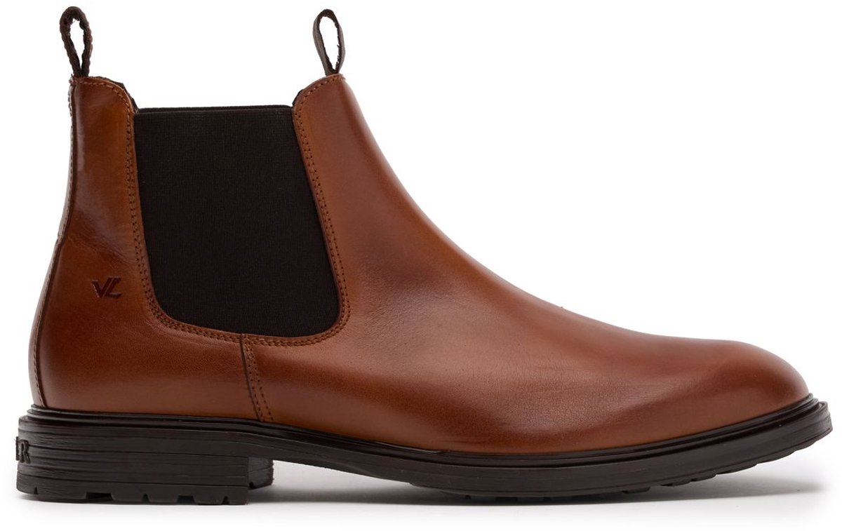 Van Lier - Heren - Cognac Bern leren chelsea boots - Maat 40