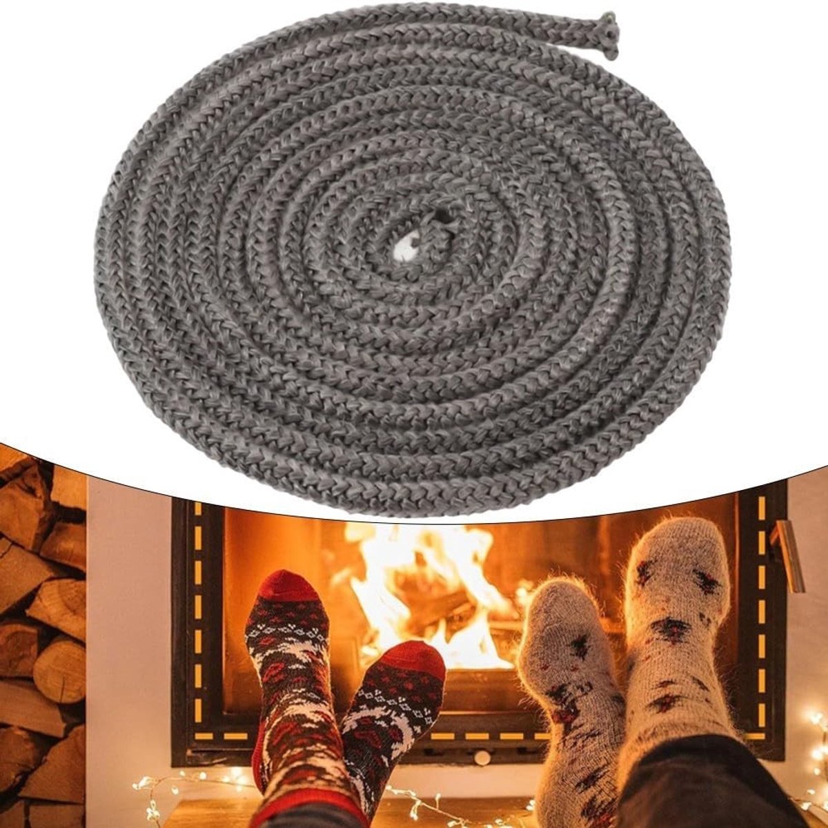 Hittebestendige Deurrubber Tape voor Kachels - 8mm/16mm/18mm - Zwart Isolatie Kabel voor Open Haard en Houtkachel (18mm*3m)
