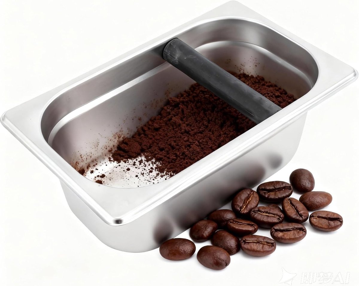 RVS Espresso Klopper Box voor Koffiegruis - Handige Accessoire voor Koffiemakers, Koffie Snails en Grind Container