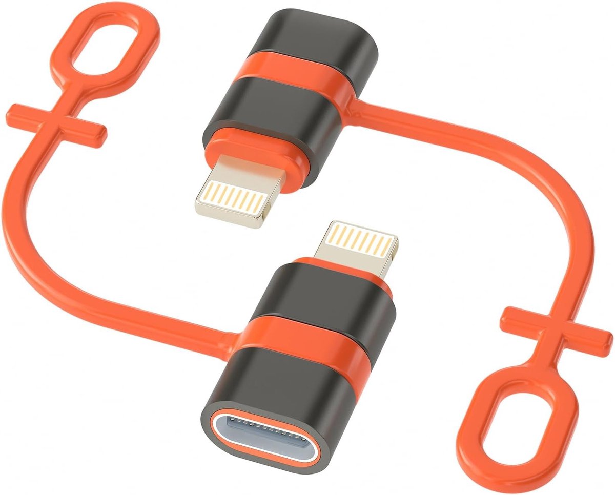 USB C naar Lightning Adapter Set van 2 Stuks, Perfect voor iPhone 14, 13, 12, 11 en iPod, Snelle Oplading en Gegevensoverdracht