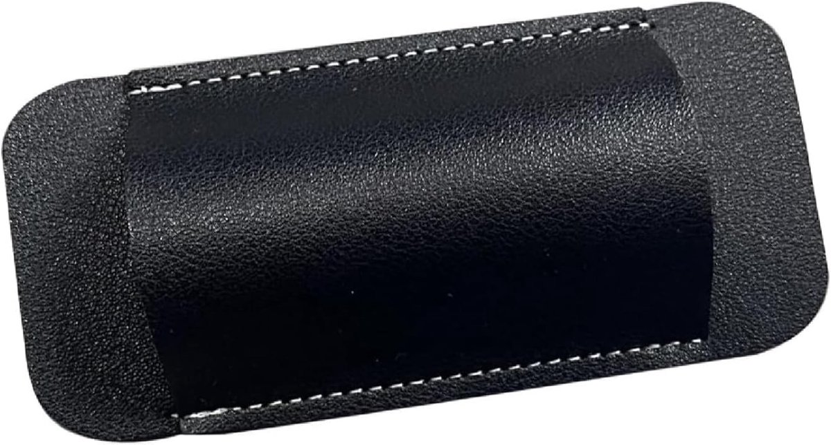 Compacte Heren Tas voor Vouwmessen en EDC Gereedschap - Zwart Leer, Horizontale Organizer voor Aan de Riem, Ideaal voor Outdoor en Avontuur